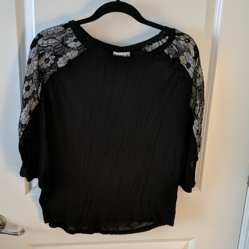 Black lace top
